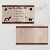 Carte De Visite Chèvre laitière (Devant / Derrière)