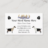 Carte De Visite Chèvre laitière alpine (Devant)