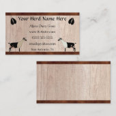 Carte De Visite Chèvre laitière alpine (Devant / Derrière)