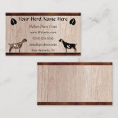 Carte De Visite Chèvre laitière nubienne (Devant / Derrière)