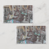 Carte De Visite Chèvre Merry-Go-Round ou Carousal (Devant / Derrière)