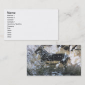 Carte De Visite Chèvre ou chamois, peinture de roche dans la salle (Devant / Derrière)