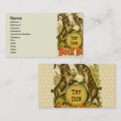 Carte De Visite Chèvres Bock Bière Publicité (Devant / Derrière)