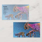 Carte De Visite Chèvres Pop Art (Devant / Derrière)