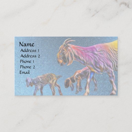 Carte De Visite Chèvres Pop Art (Devant)