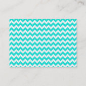 Carte De Visite Chevron couleur Aqua ; zig zag (Dos)