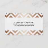 Carte De Visite Chevron doré (Dos)