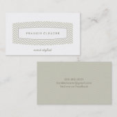 CARTE DE VISITE chevron fraîche modèle panneau tau (Devant / Derrière)