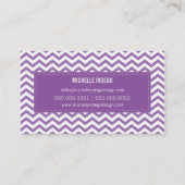 CARTE DE VISITE chevron frais motif pourpre (Dos)