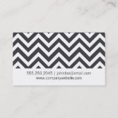 Carte De Visite Chevron (gris) (Dos)
