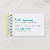 Carte De Visite Chevron lunatique et points (Dos)