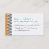 Carte De Visite Chevron lunatique et points - concevez en fonction (Dos)