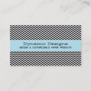 Carte de visite Chevron moderne bleu