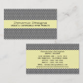 Carte de visite Chevron moderne jaune (Devant / Derrière)