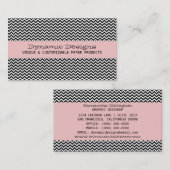 Carte de visite Chevron moderne rose (Devant / Derrière)