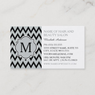 Carte De Visite Chevron Monogram Hair Beauty