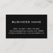 Carte De Visite Chevron Motif moderne Monogramme noir #7 (Dos)