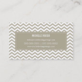 CARTE DE VISITE chevron motif taupe (Dos)