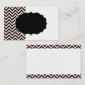 Carte de visite Chevron Noir/Beige (Devant / Derrière)