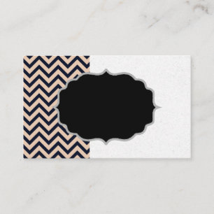 Carte de visite Chevron Noir/Beige