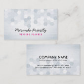 Carte De Visite Chevron noir et blanc Hexagonal Motif Chic (Devant / Derrière)