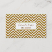 Carte De Visite Chevron Or Simple (Devant)