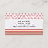Carte De Visite Chevron Strion Propre Mode Orange Simple (Dos)