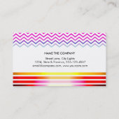 Carte De Visite Chevron Strion Propre Mode Rouge Simple (Dos)
