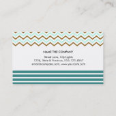 Carte De Visite Chevron Strion Propre Mode Vert Simple (Dos)