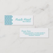 Carte de visite | Chevron |teal (Devant / Derrière)