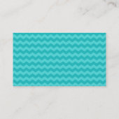 Carte De Visite Chevrons roses de turquoise de flamant (Dos)