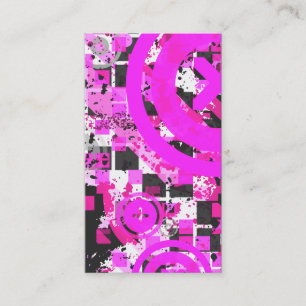 Carte De Visite chex rose chaud vertical