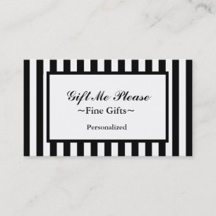 CARTE DE VISITE CHIC_07 STRIPES NOIR/BLANC