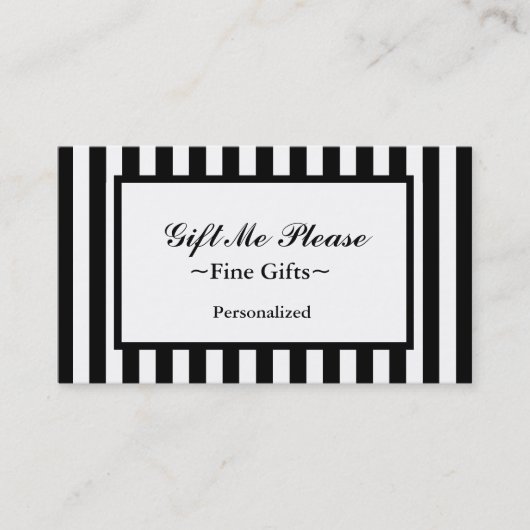 CARTE DE VISITE CHIC_07 STRIPES NOIR/BLANC (Devant)