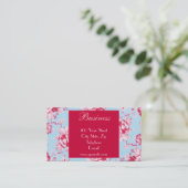 Carte de visite chic 1 de roses (Debout devant)