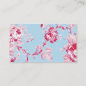 Carte de visite chic 1 de roses (Dos)
