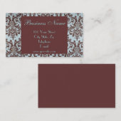 Carte de visite chic 2 de tissu de boutique (Devant / Derrière)