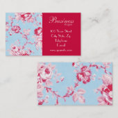 Carte de visite chic 3 de roses (Devant / Derrière)