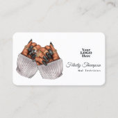 Carte De Visite Chic Africain Américain Nail Salon Design (Devant)