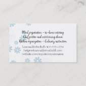 Carte De Visite chic african american woman chef herbes traiteur (Dos)