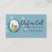 Carte De Visite chic african american woman chef herbes traiteur (Devant)