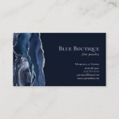 Carte De Visite Chic Agate Geode Designer bijouterie Marine Blue S (Devant)