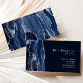 Carte De Visite Chic Agate Geode Designer bijouterie Marine Blue S