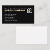 Carte De Visite Chic après service de cours particuliers d'école (Devant / Derrière)