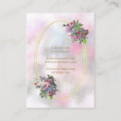 Carte De Visite Chic Aquarelle Fleurs Abstraites Or Cadre Moderne (Dos)