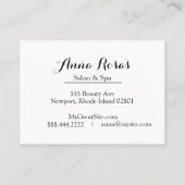 Carte De Visite Chic artistique abstrait de Fuschia de spa et de (Dos)