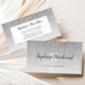Carte de visite chic avec monogramme et ombre arge
