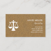 Carte De Visite Chic avocat liège bois (Devant)