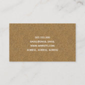 Carte De Visite Chic avocat liège bois (Dos)