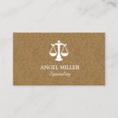 Carte De Visite Chic avocat liège bois (Devant)